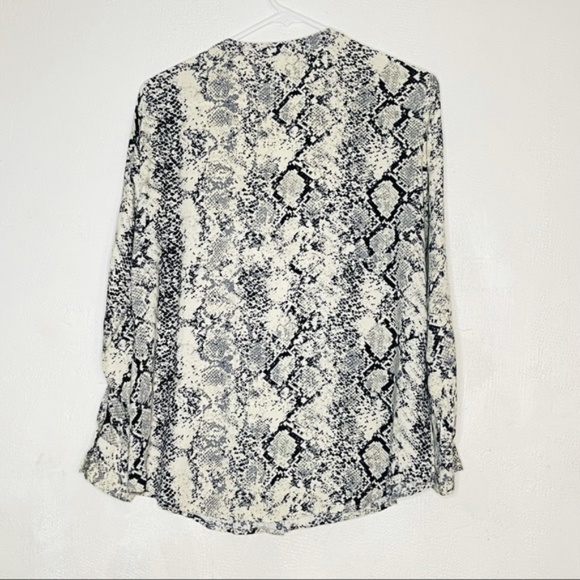 SOFT JOIE Dane Snake Print Button Front Blouse S - Picture 5 of 6